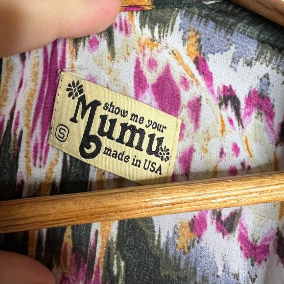 NEW Show Me Your Mumu Chelsey St. Gaudens Top Ikat Semi-Sheer High-Low Small - Picture 3 of 10